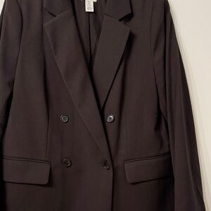 NWOT Women's Blazer Chocolate Brown double breasted size m